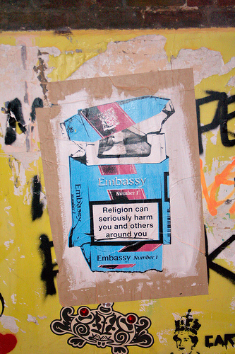 "Religion can seriously harm you" by futureshape